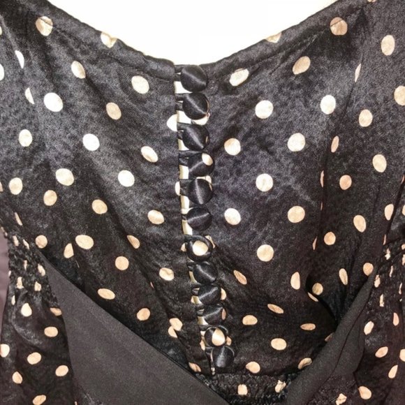 BCBG silk polka dot top with gathered waist 5 for $25 - Picture 5 of 8